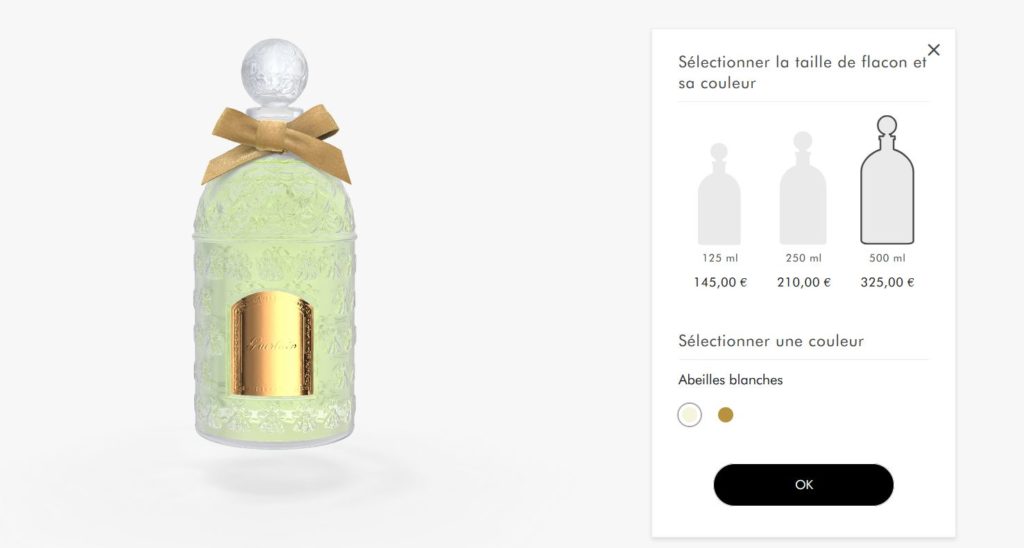 site web Guerlain choix taille flacon