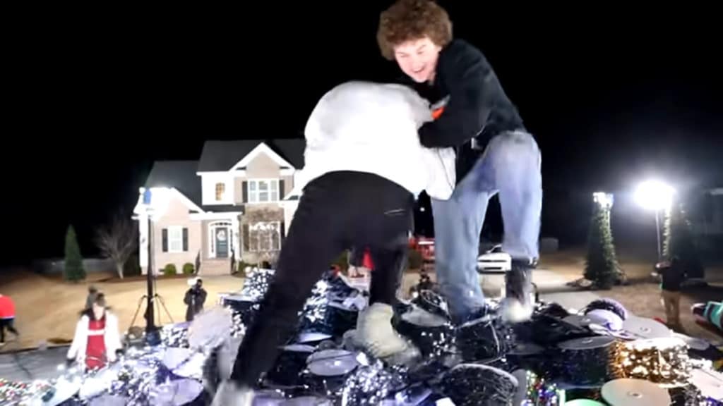 Extrait de la vidéo mise enligne par MrBeast sur YouTube pour Noël 2020