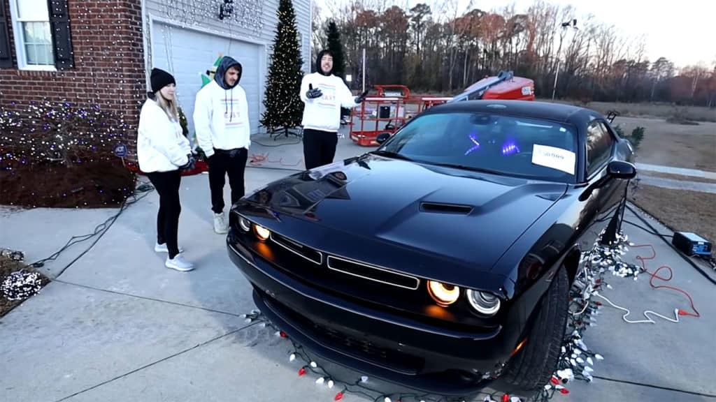 Extrait de la vidéo mise enligne par MrBeast sur YouTube pour Noël 2020
