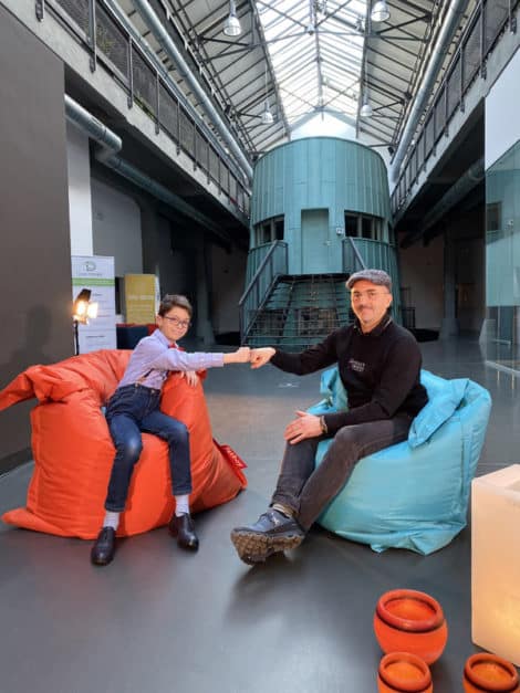 Pierre-Raffaele and Jean-Manuel Farcy during the filming 