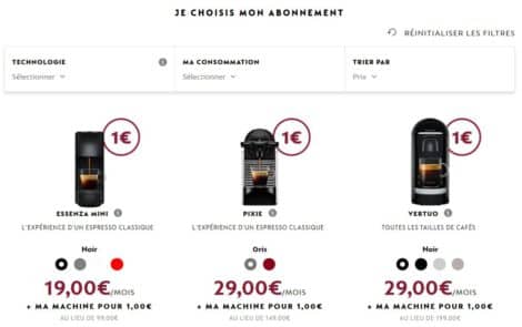 types d'abonnement proposés par Nespresso types d'abonnement proposés par Nespresso