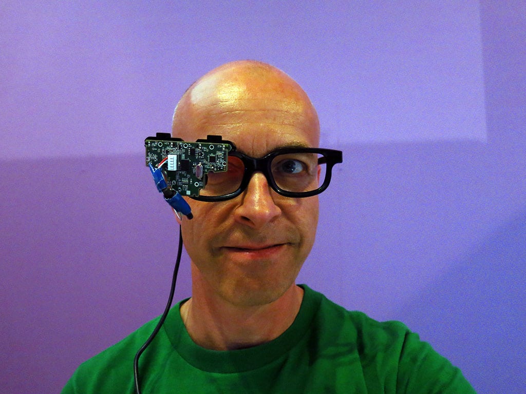 Pair of glass with eye-tracking device