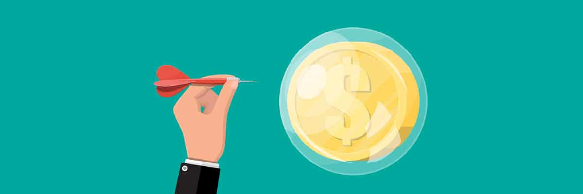 financial bubble banner