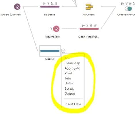 functionalities Tableau Prep