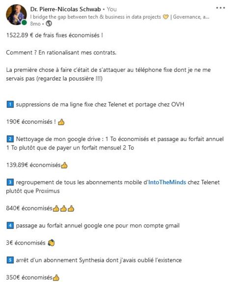 capture linkedin économies