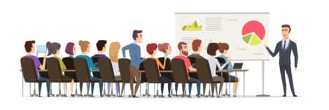 icône expérience entrepreneuriale et chiffres-clés