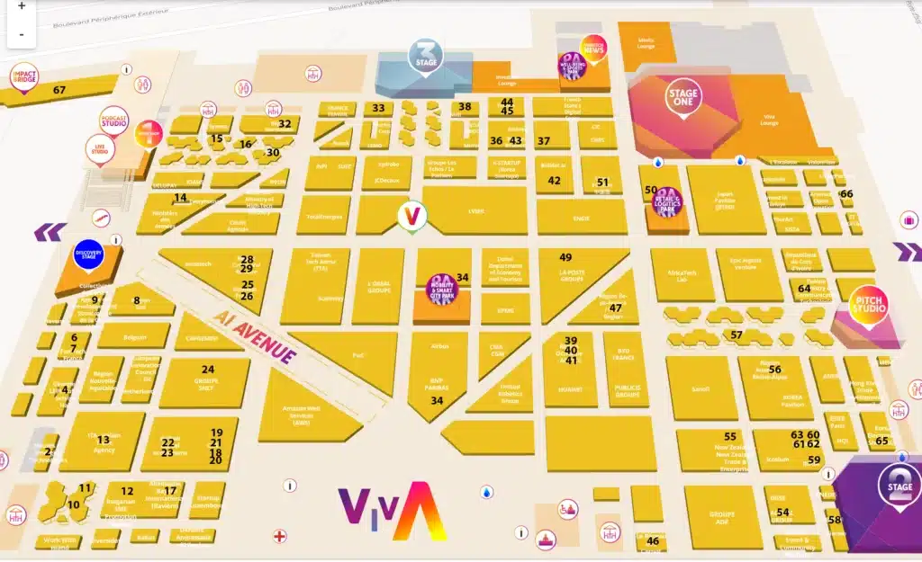 La mappa del padiglione 1 di Vivatech 2024 conclusione