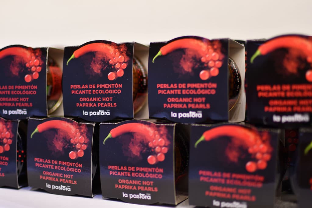 Packaging of the paprika balls launched by La Pastora