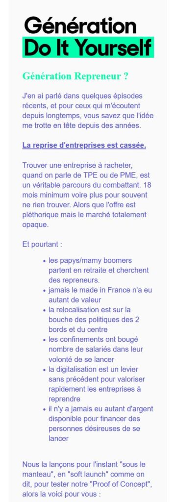 newsletter annonce Alvo