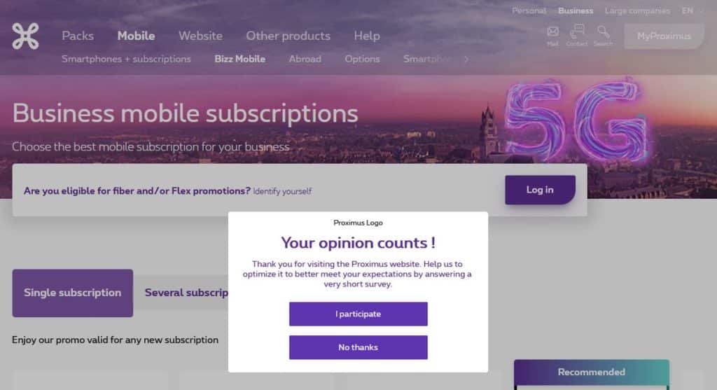 proximus popup avis client