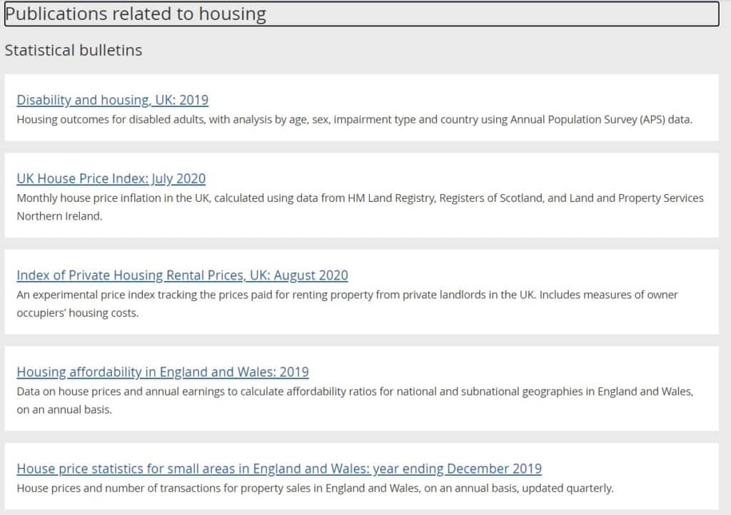 publications related to housing