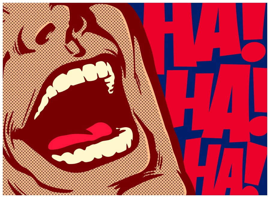 Illustratie van onze post "Minicursus communicatie nr. 9: gedeelde humor… de prikkelende uitwisseling van de lach"