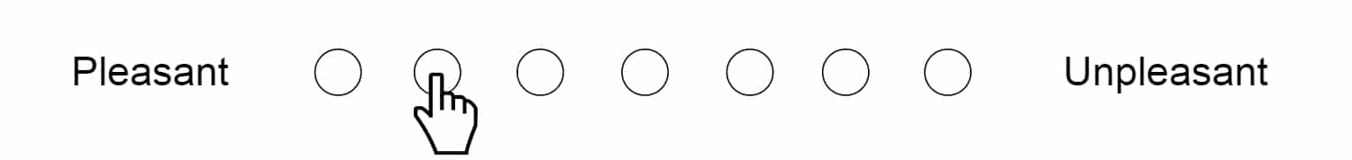 Echelle sémantique différentielle à 7 points (agréable désagréable)