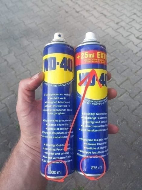 shrinkflation WD-40