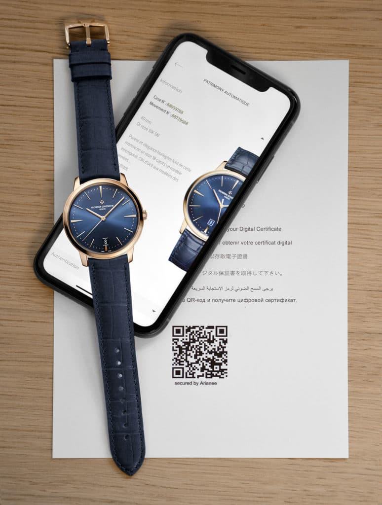 Vacheron Constantin Patrimony Blockchain