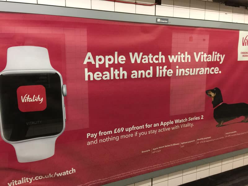 Illustratie van onze post "Vitality biedt haar verzekeringsnemers een Apple Watch op hun activiteiten op te volgen: Big (Data) Brother"